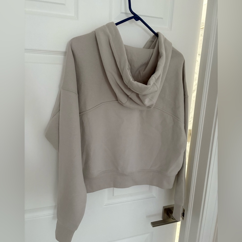 Calvin Klein Performance Cream/Beige Zip-Up Oversized Hoodie - size L - Picture 2 of 4